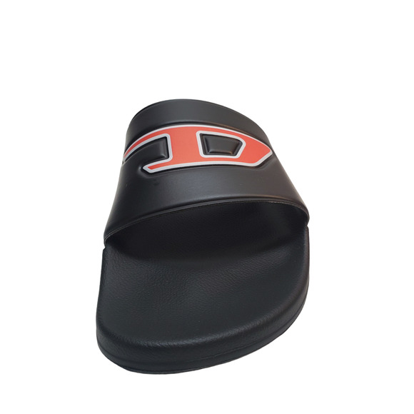Diesel Mens  Shoes SA-Mayemi D Slip On Comfort Slide Sandals Black Red - Picture 2 of 7